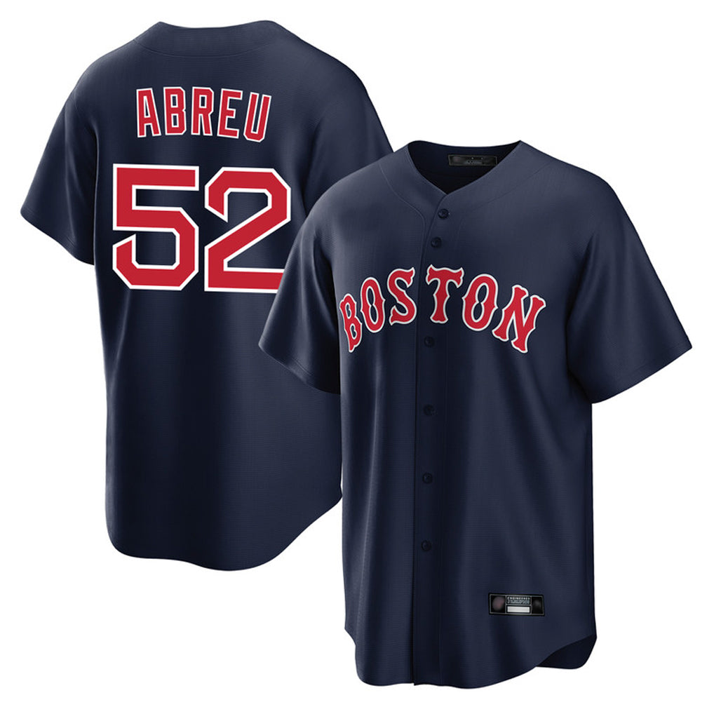 Fenge B.Red Sox #52 Wilyer Abreu Player Navy Home Game Stitched Jerseys