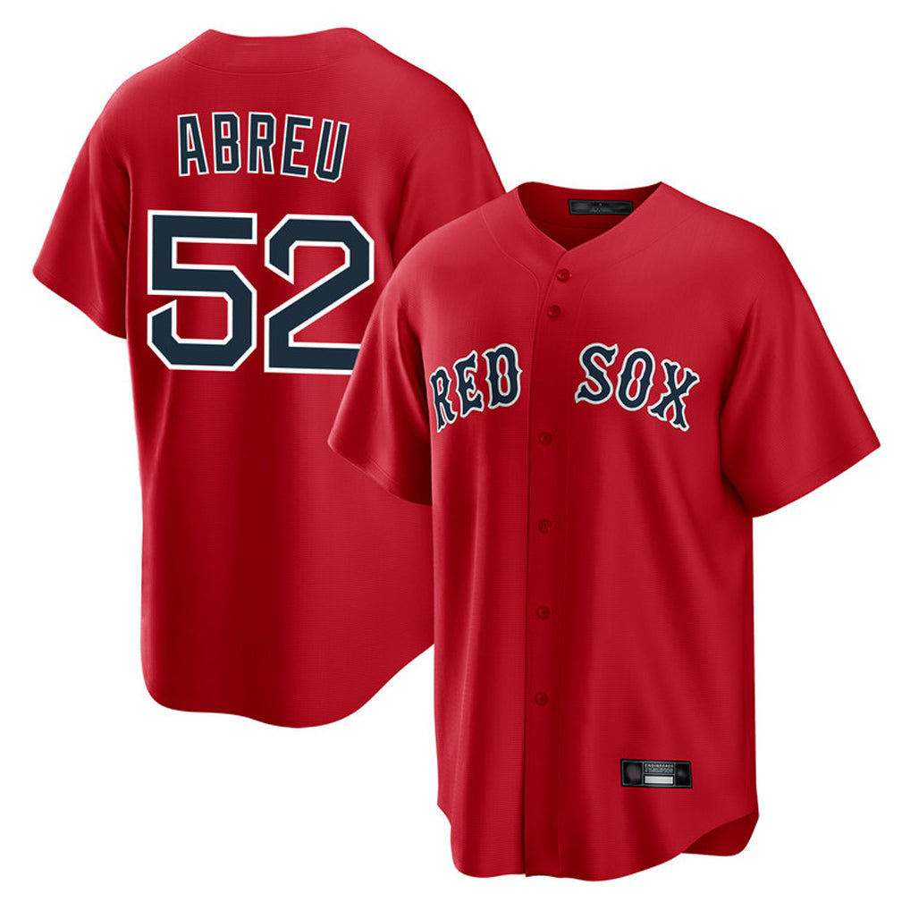 Fenge B.Red Sox #52 Wilyer Abreu Player Red Home Game Stitched Jerseys