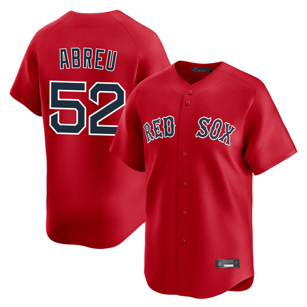 Fenge B.Red Sox #52 Wilyer Abreu Player Red Limited Home Game Stitched Jerseys