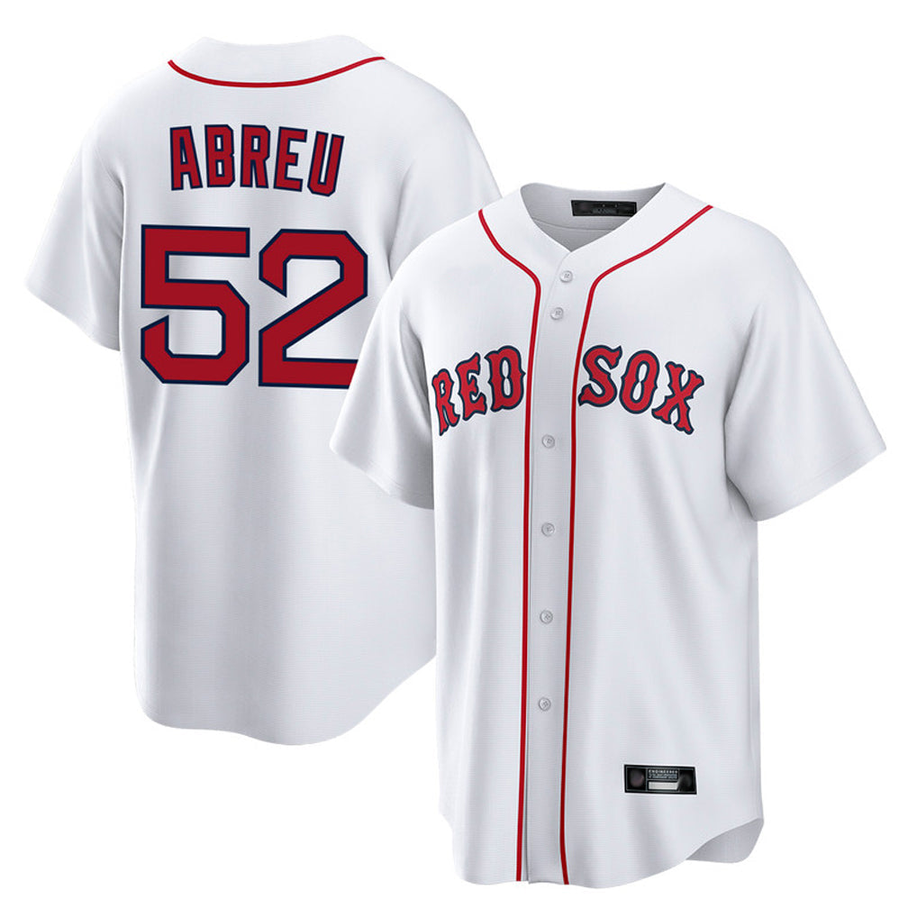 Fenge B.Red Sox #52 Wilyer Abreu Player White Home Game Stitched Jerseys