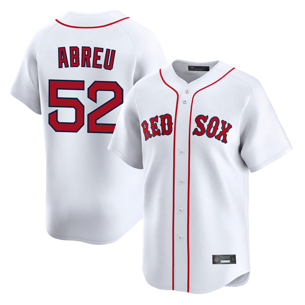 Fenge B.Red Sox #52 Wilyer Abreu Player White Limited Home Game Stitched Jerseys