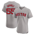 Fenge B.Red Sox #55 Ranger Su¡§¡érez Player Gray Road Limited Elite Home Game Stitched Jerseys