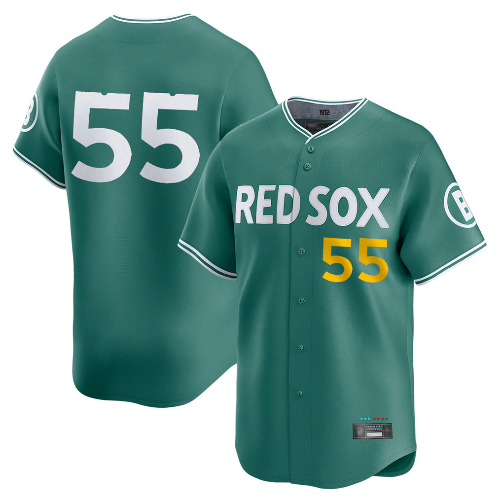 Fenge B.Red Sox #55 Ranger Su¡§¡érez Player Green City Connect Limited Home Game Stitched Jerseys