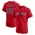 Fenge B.Red Sox #55 Ranger Su¡§¡érez Player Red Limited Elite Home Game Stitched Jerseys