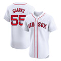 Fenge B.Red Sox #55 Ranger Su¡§¡érez Player White Limited Elite Home Game Stitched Jerseys