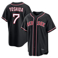 Fenge B.Red Sox #7 Masataka Yoshida Player Black Out Home Game Stitched Jerseys