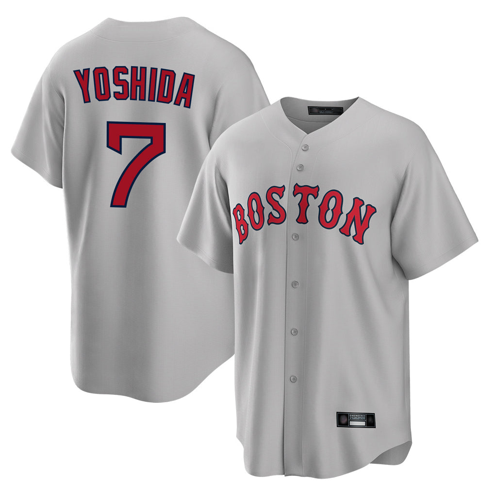 Fenge B.Red Sox #7 Masataka Yoshida Player Gray Road Home Game Stitched Jersey