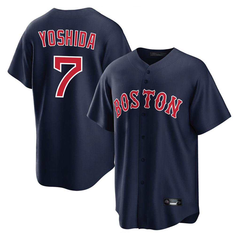 Fenge B.Red Sox #7 Masataka Yoshida Player Navy Home Game Stitched Jersey