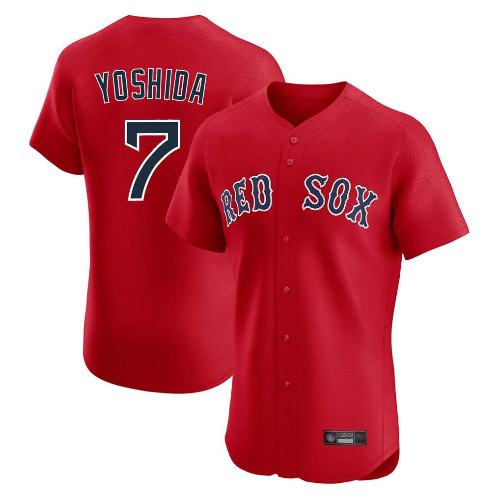 Fenge B.Red Sox #7 Masataka Yoshida Player Red Limited Elite Home Game Stitched Jersey