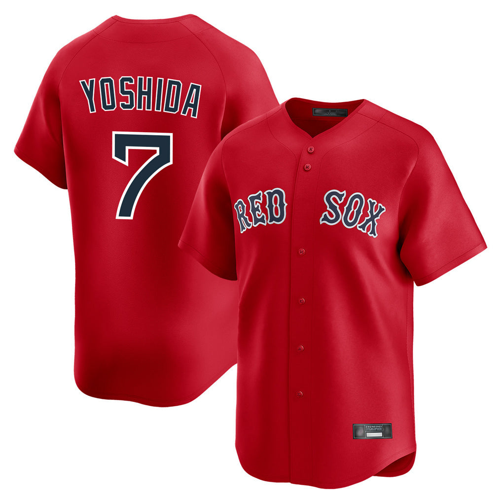 Fenge B.Red Sox #7 Masataka Yoshida Player Red Limited Home Game Stitched Jersey