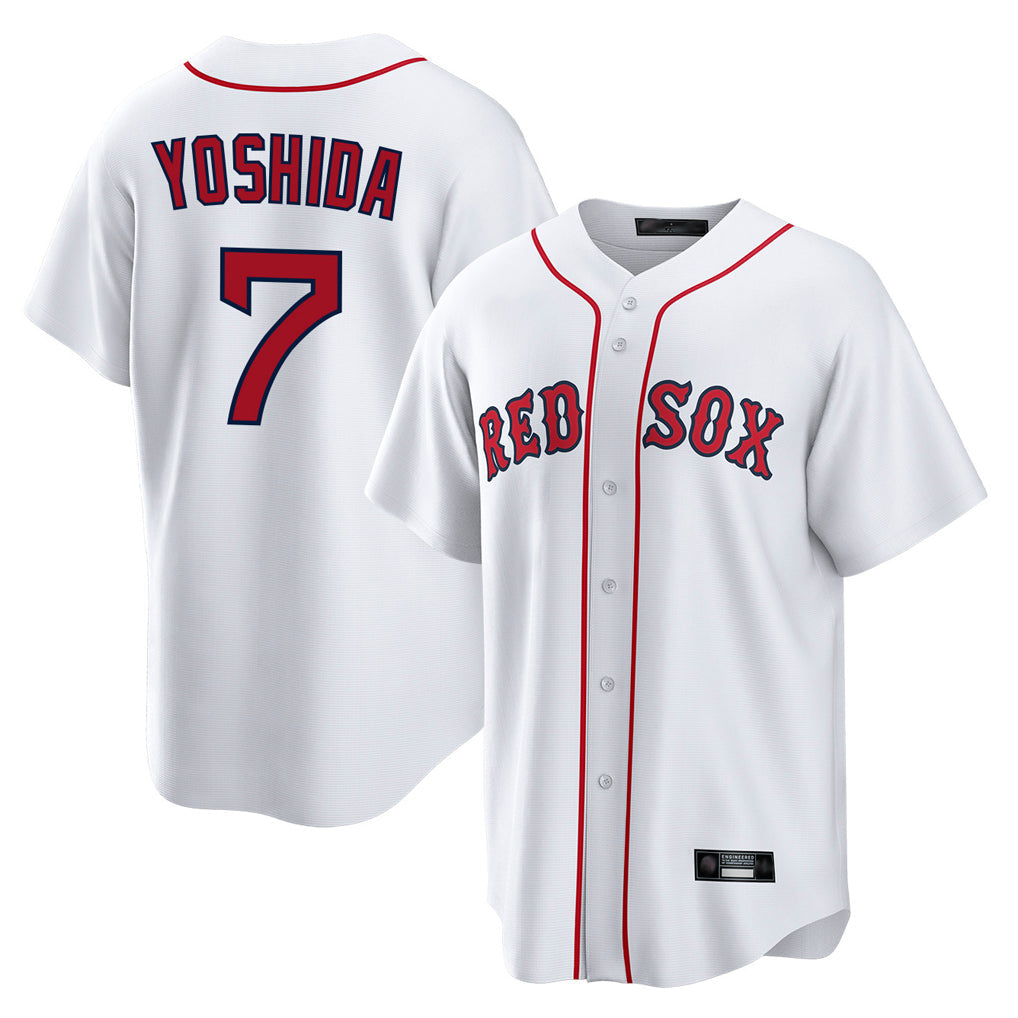 Fenge B.Red Sox #7 Masataka Yoshida Player White Home Game Stitched Jersey