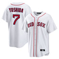 Fenge B.Red Sox #7 Masataka Yoshida Player White Home Game Stitched Jersey