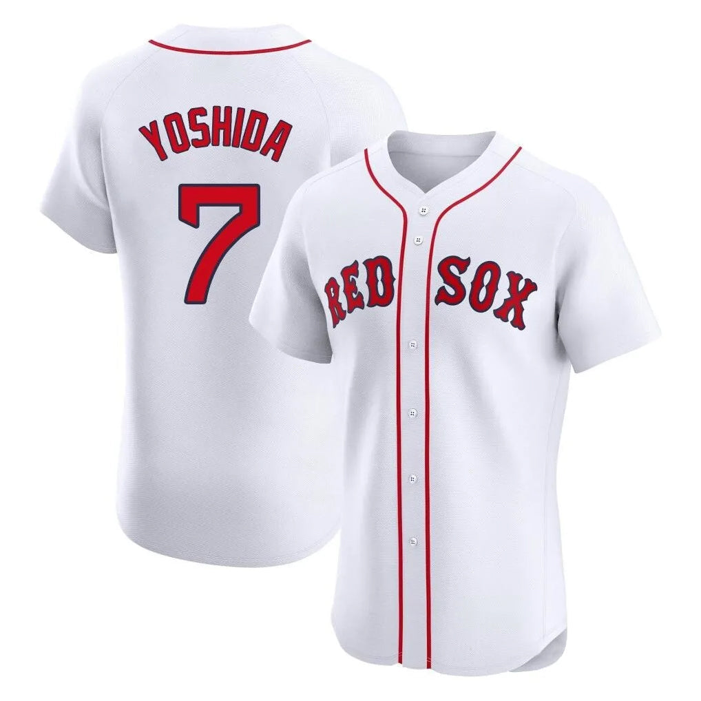 Fenge B.Red Sox #7 Masataka Yoshida Player White Limited Elite Home Game Stitched Jersey
