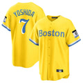 Fenge B.Red Sox #7 Masataka Yoshida Player Yellow Home Game Stitched Jersey