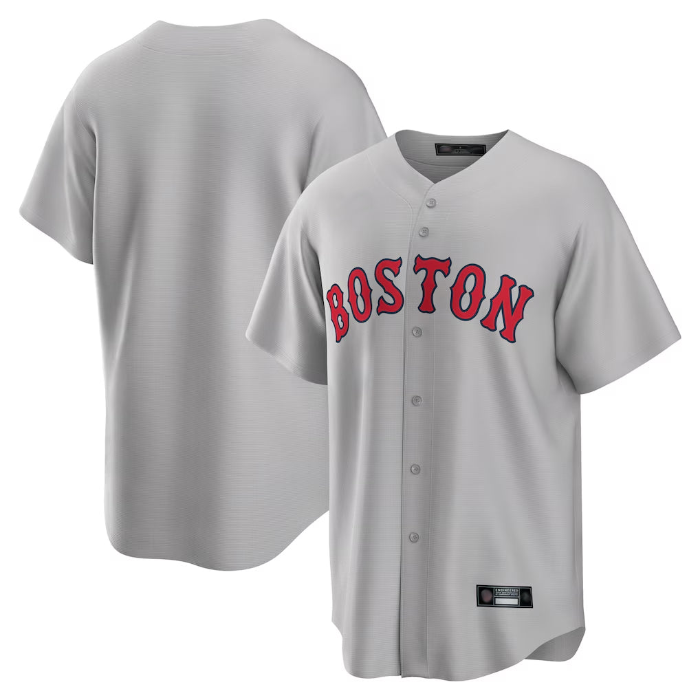 Fenge B.Red Sox Blank Player Gray Road Home Game Stitched Jerseys