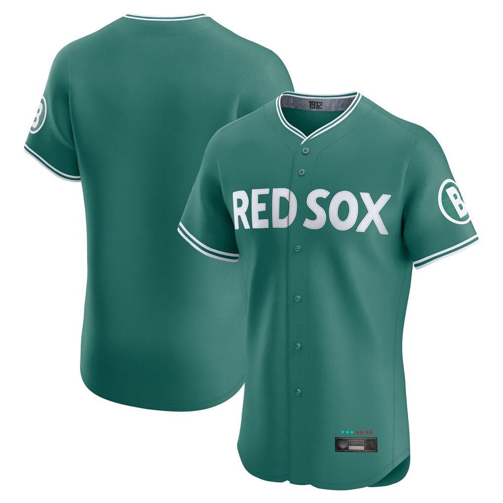 Fenge B.Red Sox Blank Player Green City Connect Limited Elite Home Game Stitched Jerseys
