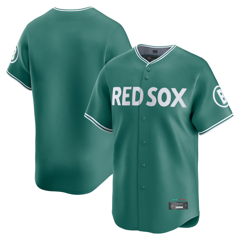 Fenge B.Red Sox Blank Player Green City Connect Limited Home Game Stitched Jerseys