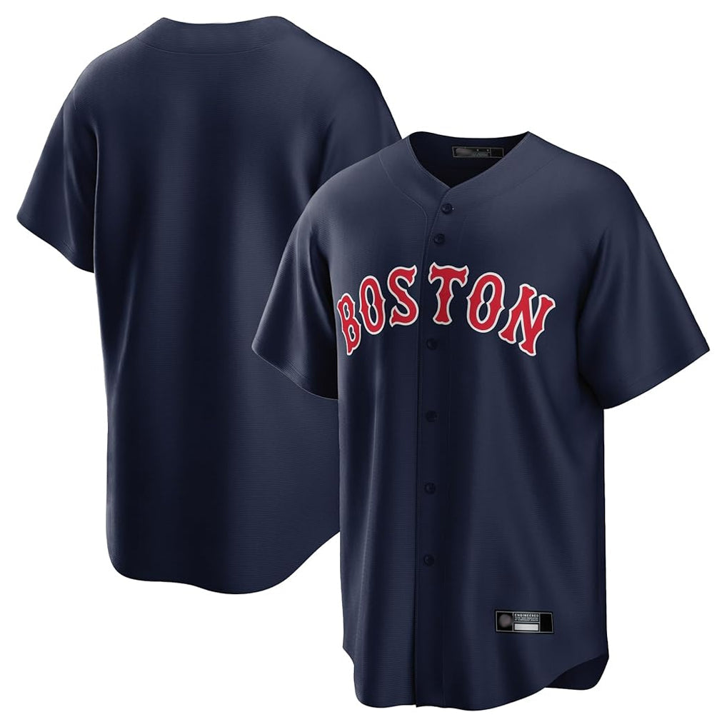 Fenge B.Red Sox Blank Player Navy Home Game Stitched Jerseys