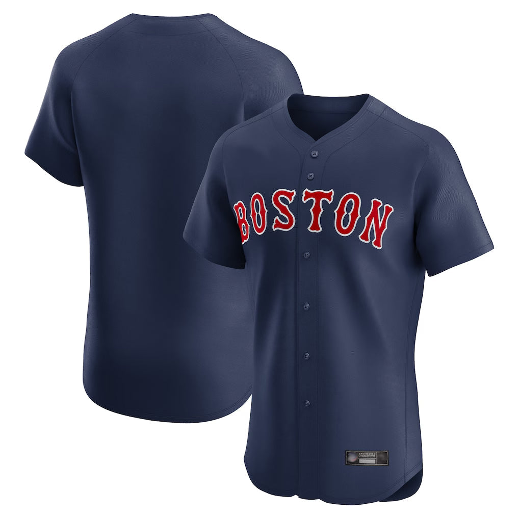 Fenge B.Red Sox Blank Player Navy Limited Elite Home Game Stitched Jerseys