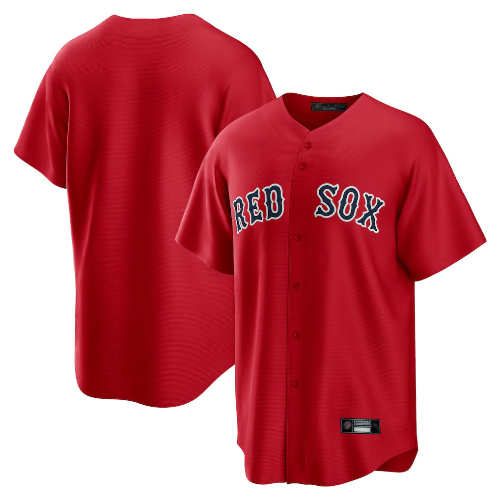 Fenge B.Red Sox Blank Player Red Home Game Stitched Jerseys