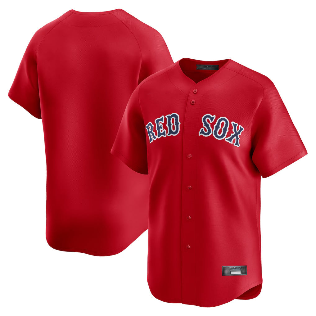Fenge B.Red Sox Blank Player Red Limited Home Game Stitched Jerseys
