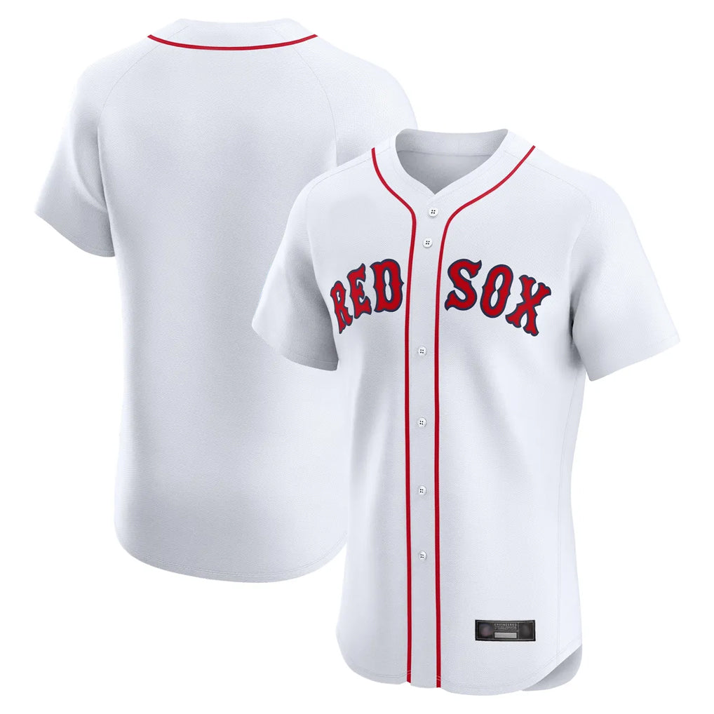 Fenge B.Red Sox Blank Player White Limited Elite Home Game Stitched Jerseys