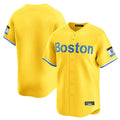 Fenge B.Red Sox Blank Player Yellow Limited Home Game Stitched Jerseys
