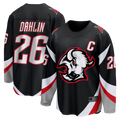 Fenge B.Sabres #26 Rasmus Dahlin Black Alternate Captain Patch Breakaway Stitched Jerseys