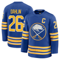 Fenge B.Sabres #26 Rasmus Dahlin Royal Premium with Captain's Patch Stitched Jerseys
