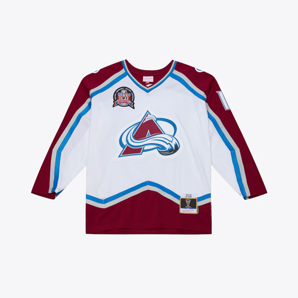 Fenge C.Avalanche Joe Sakic Mitchell & Ness White 1995 Power Play Jerseys