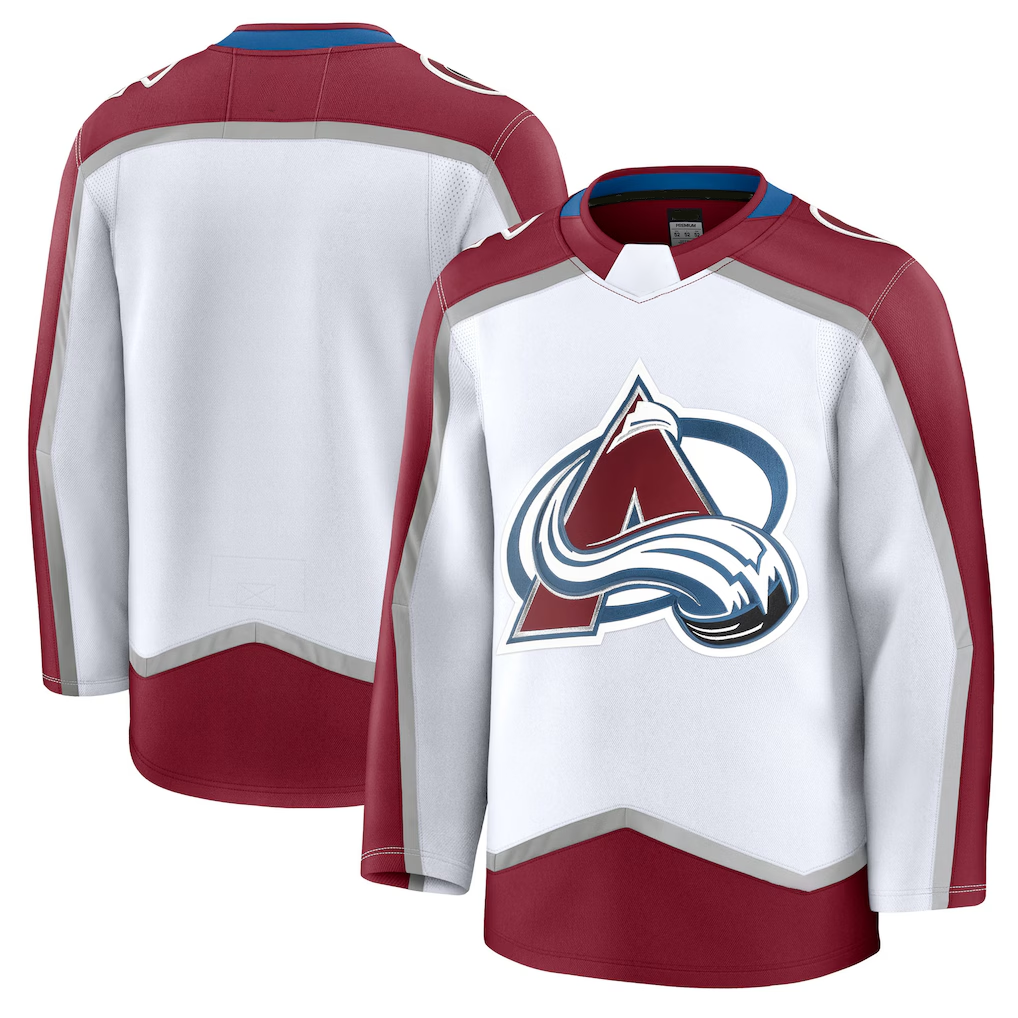Fenge C.Avalanche White Away Premium Jerseys