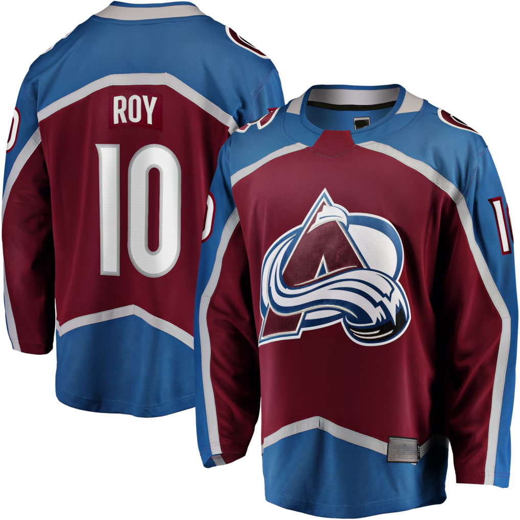 Fenge C.Avalanche #10 Nicolas Roy Burgundy Home Breakaway Jerseys