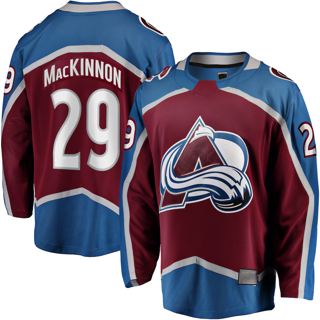 Fenge C.Avalanche #29 Nathan MacKinnon Burgundy Home Breakaway Jerseys