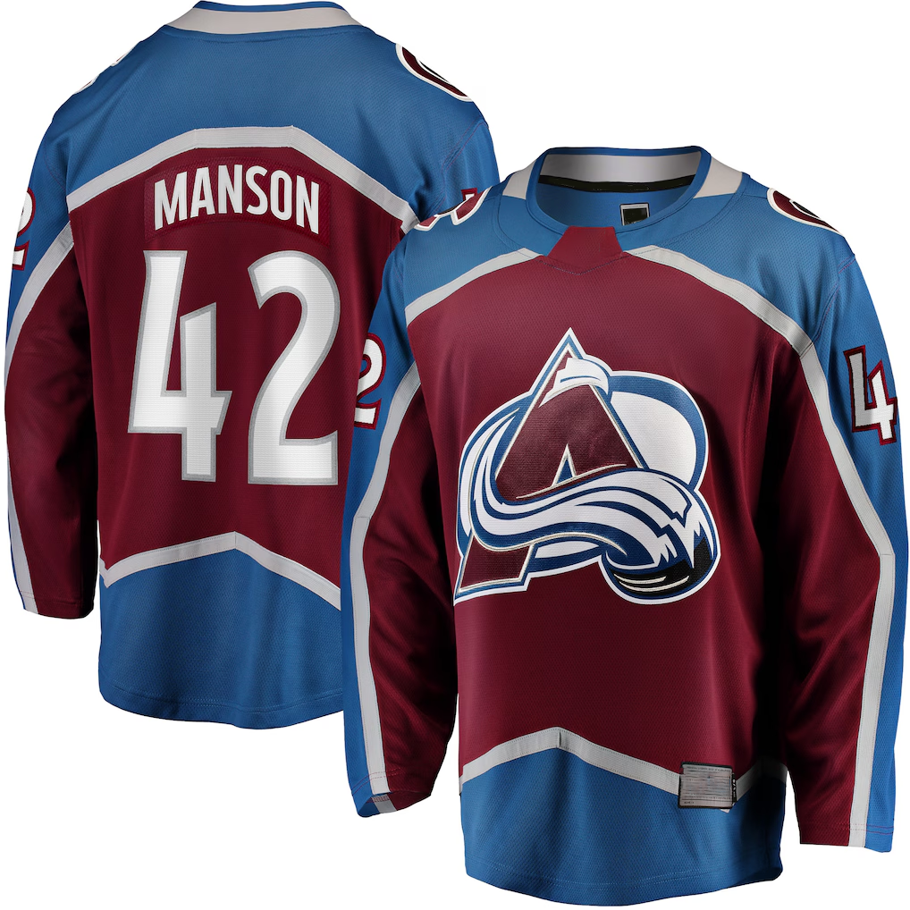 Fenge C.Avalanche #42 Josh Manson Burgundy Home Breakaway Player Jerseys