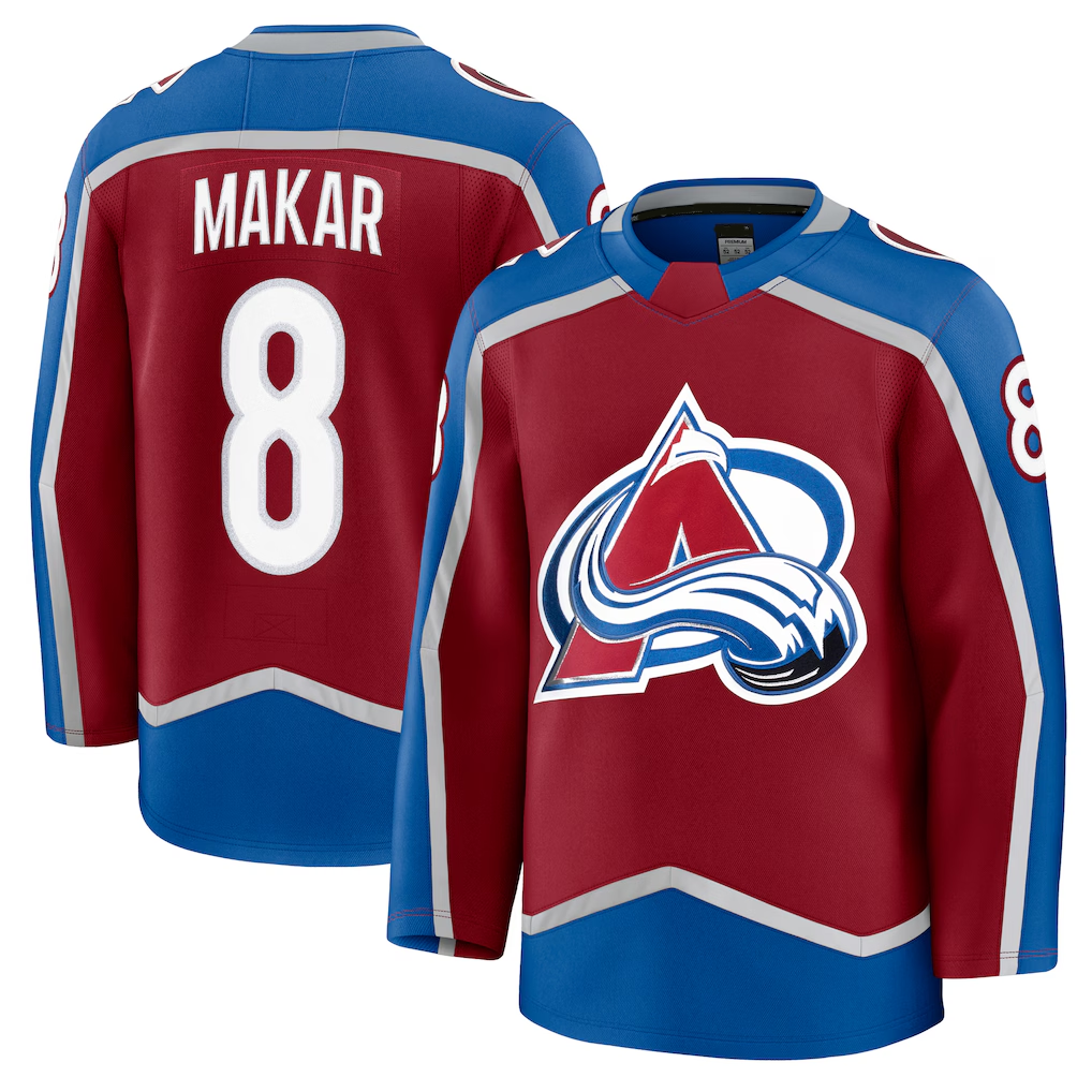 Fenge C.Avalanche #8 Cale Makar Burgundy Home Premium Jerseys