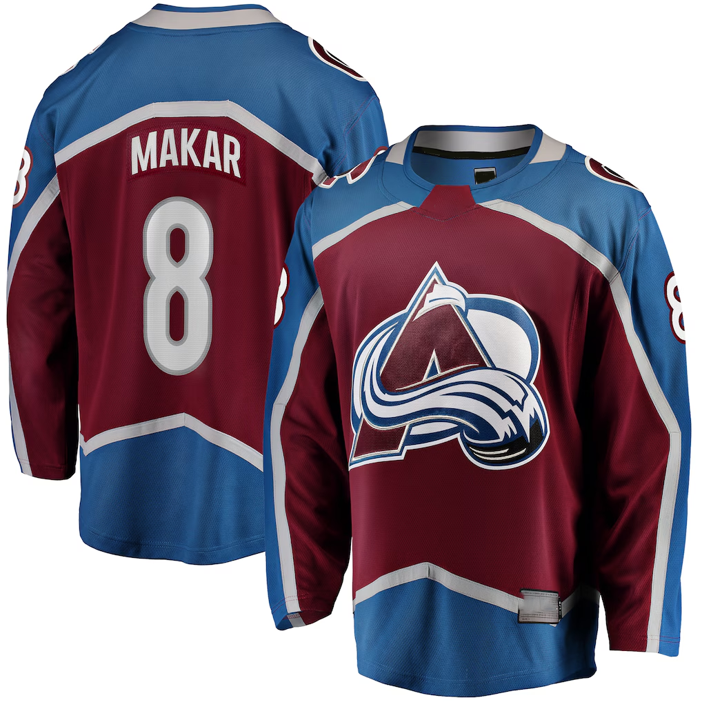 Fenge C.Avalanche #8 Cale Makar Maroon  Home Breakaway Player Jerseys