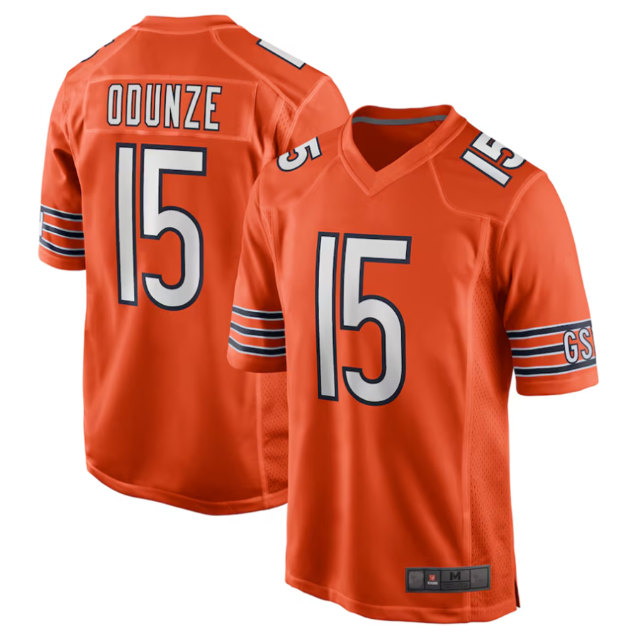 Fenge C.Bears #15 Rome Odunze Orange Player Game Stitched Jerseys
