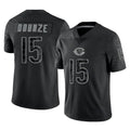 Fenge C.Bears #15 Rome Odunze Player Black REFLECTIVE Limited Game Stitched Jerseys