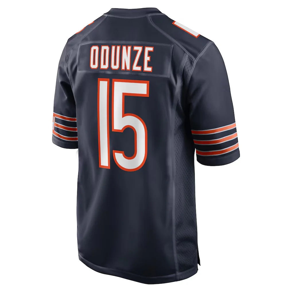 Fenge C.Bears #15 Rome Odunze Player Navy Home Game Stitched Jerseys