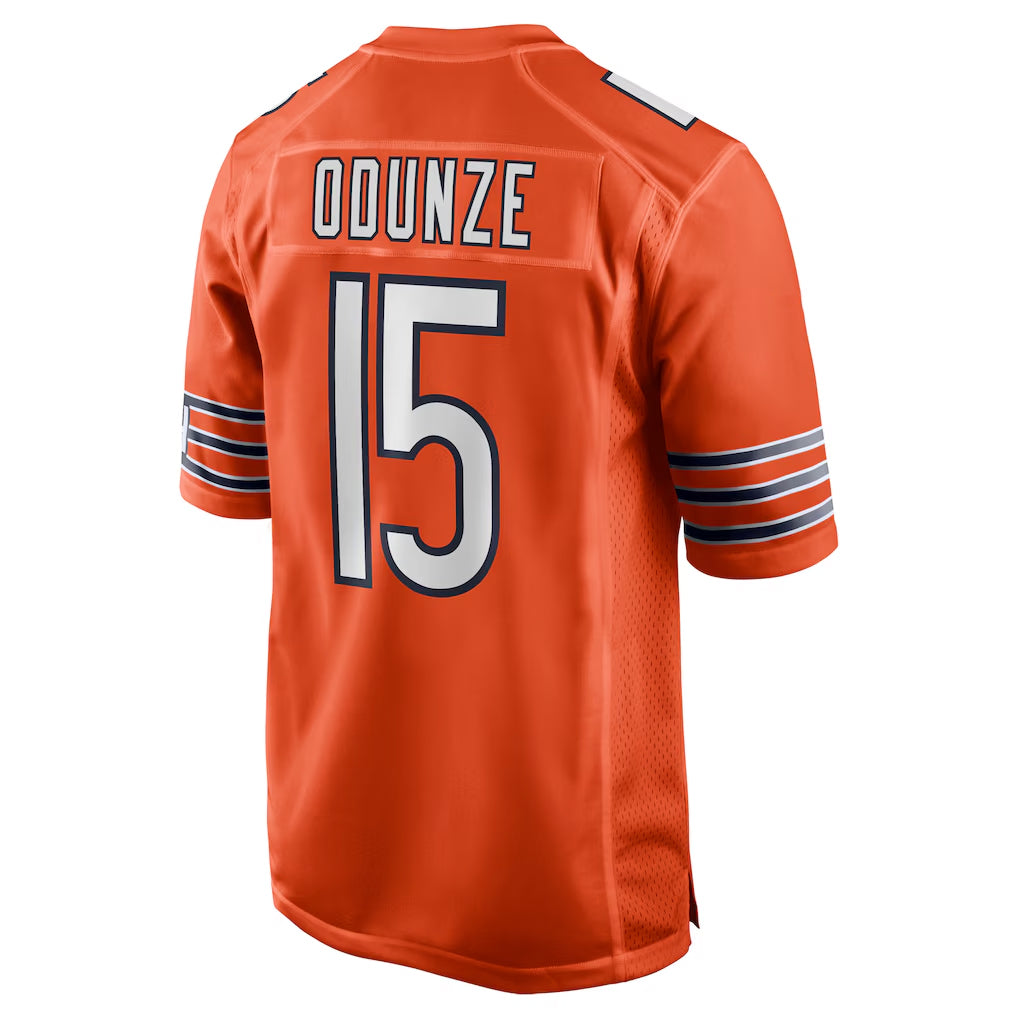 Fenge C.Bears #15 Rome Odunze Player Orange Home Game Stitched Jerseys