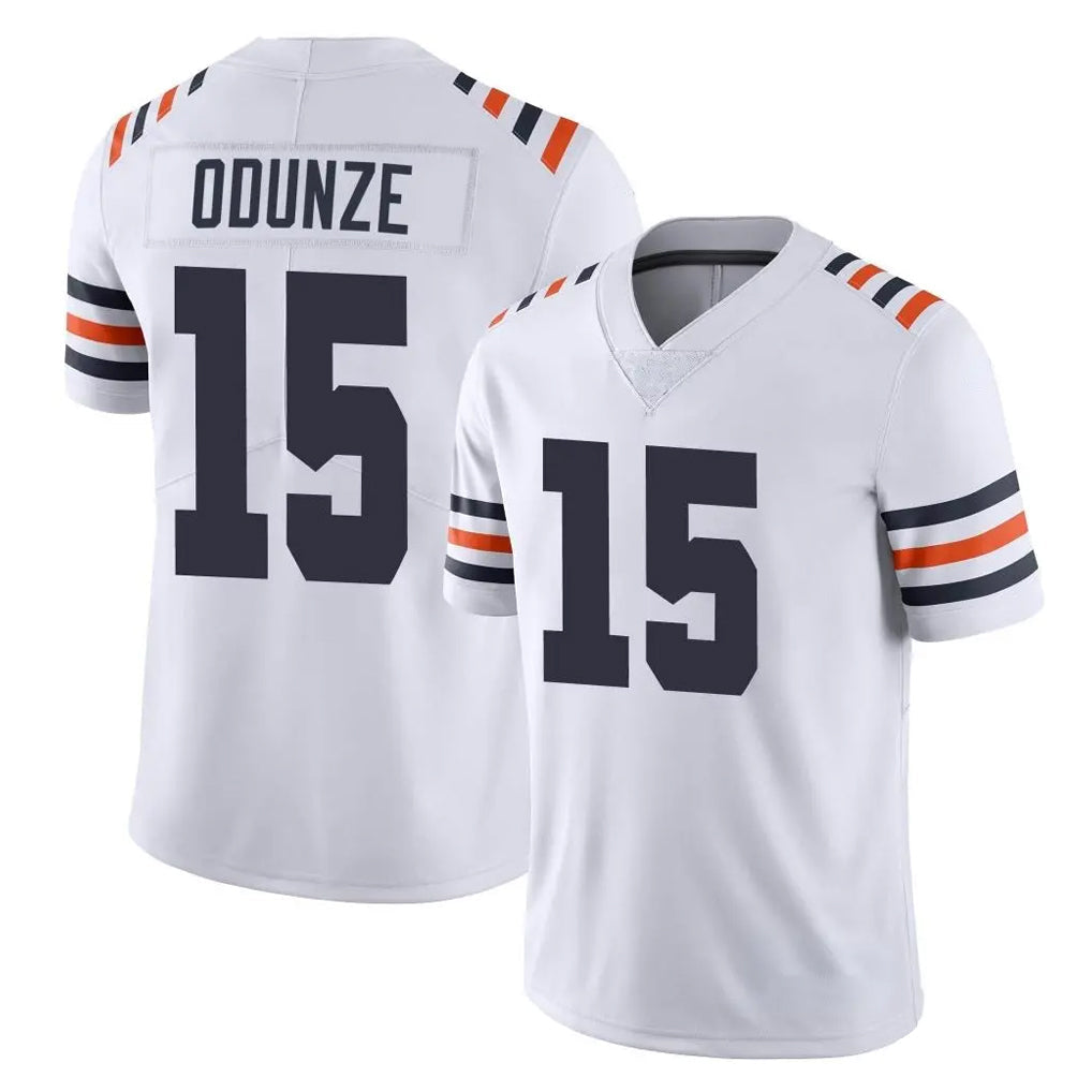 Fenge C.Bears #15 Rome Odunze Player White Classic Vapor Limited Home Game Stitched Jerseys