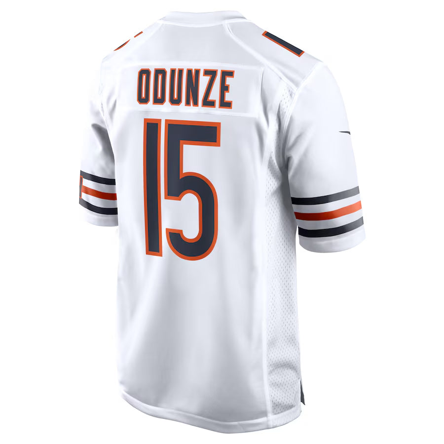 Fenge C.Bears #15 Rome Odunze Player White Home Game Stitched Jerseys