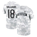 Fenge C.Bears #18 Caleb Williams Player Arctic Camo Salute to Service Performance T-Shirt Limited Stitched Jerseys