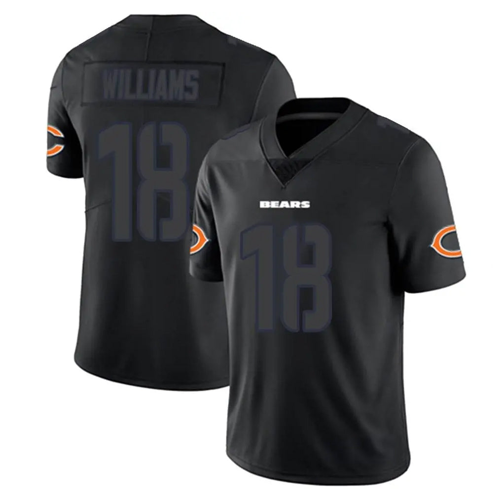 Fenge C.Bears #18 Caleb Williams Player Black Impact Limited Game Stitched Jerseys