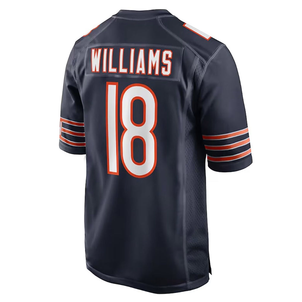 Fenge C.Bears #18 Caleb Williams Player Navy Home Game Stitched Jerseys