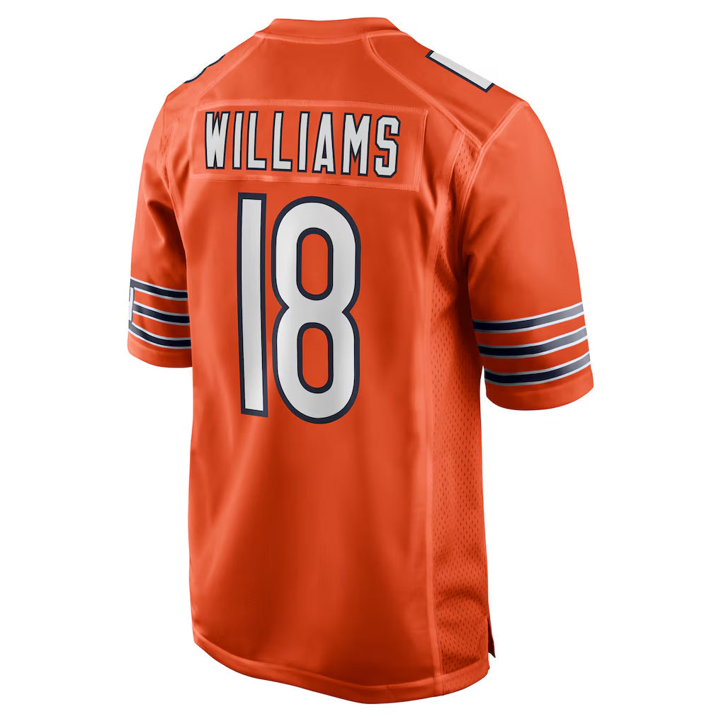 Fenge C.Bears #18 Caleb Williams Player Orange Home Game Stitched Jerseys