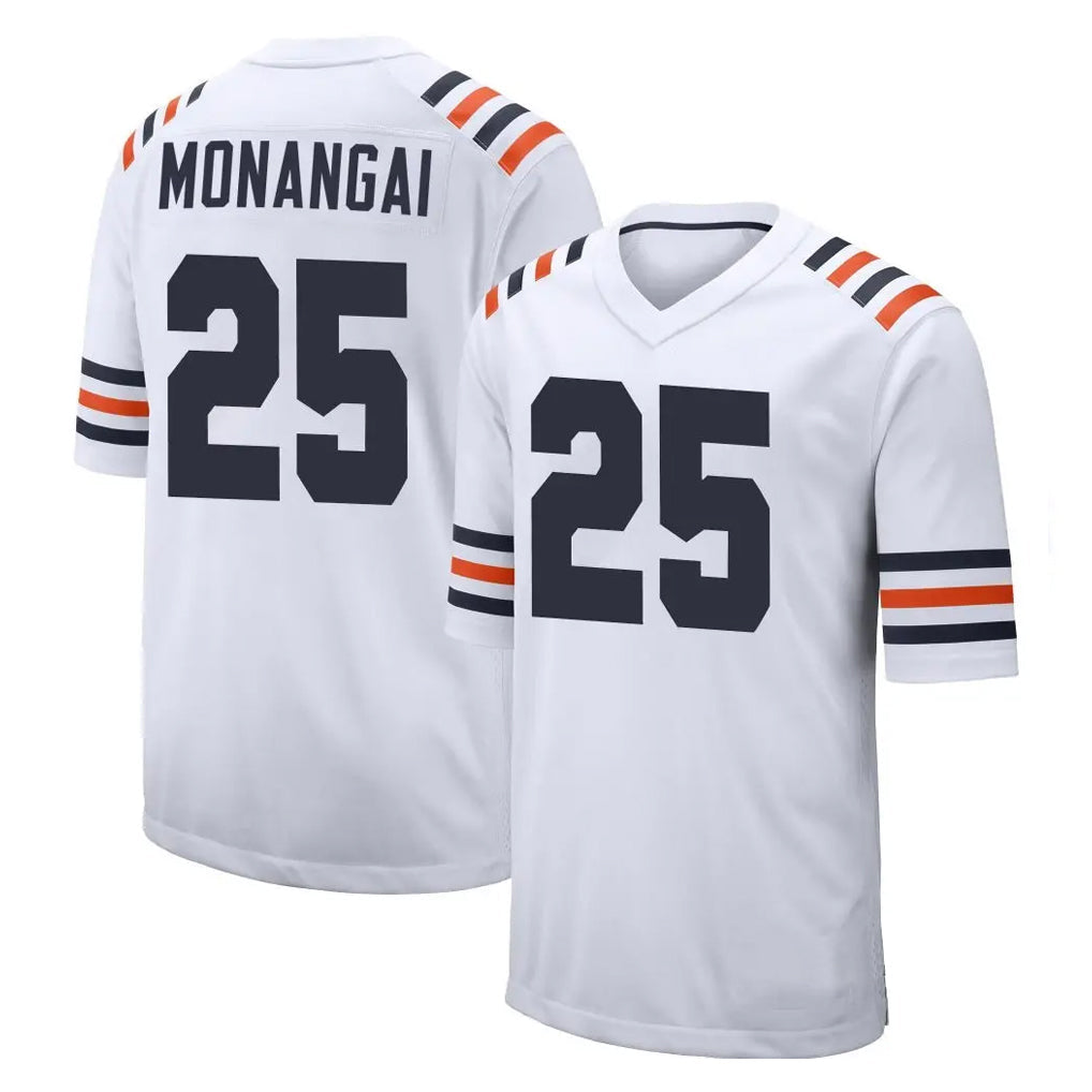Fenge C.Bears #25 Kyle Monangai Player White Classic Home Game Stitched Jerseys