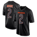 Fenge C.Bears #2 D.J. Moore Player Black Carbon Fashion Stitched Jerseys