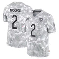 Fenge C.Bears #2 D.J. Moore Player White Arctic Camo Salute to Service Limited Stitched Jerseys