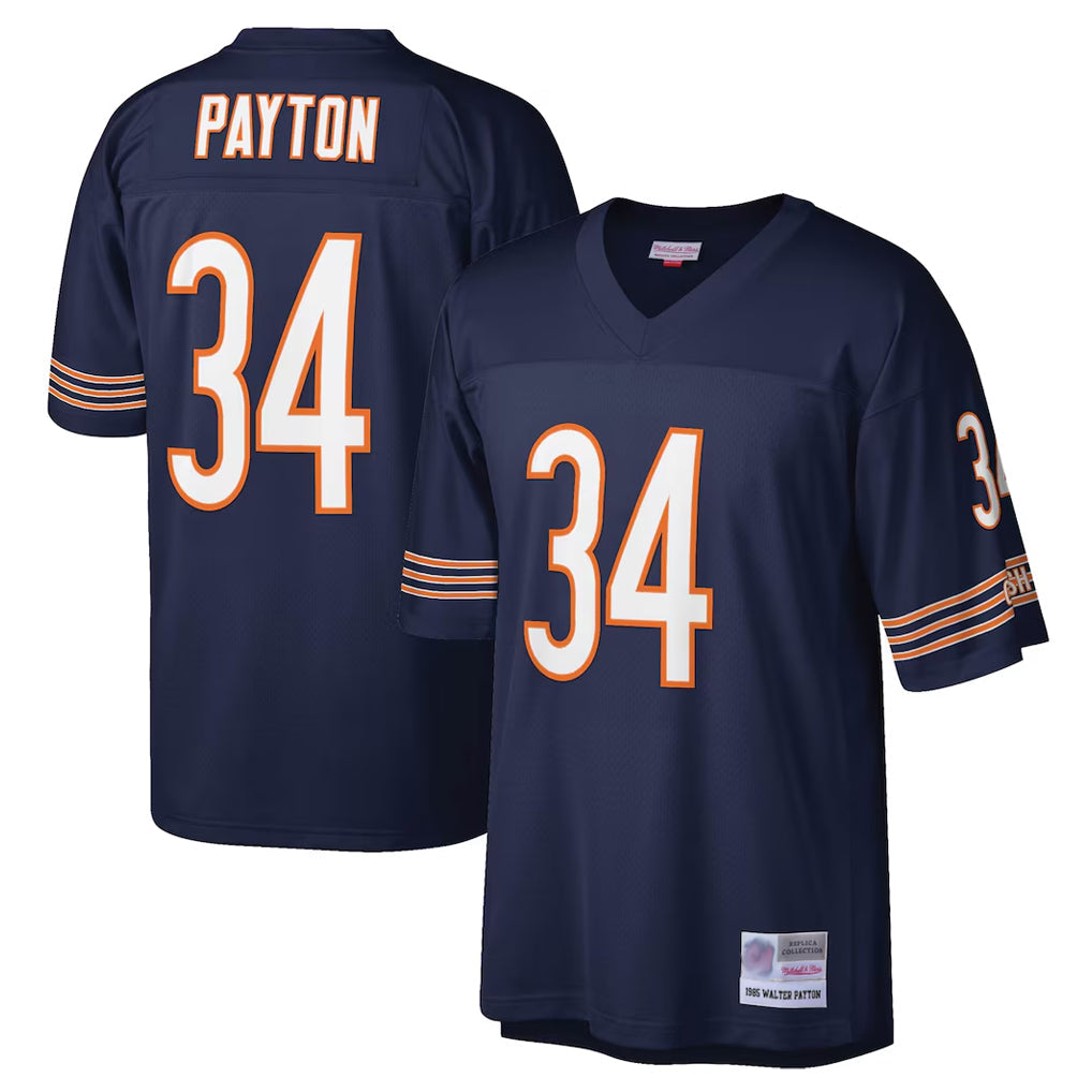 Fenge C.Bears #34 Walter Payton Player Navy Mitchell & Ness Legacy Replica Stitched Jerseys